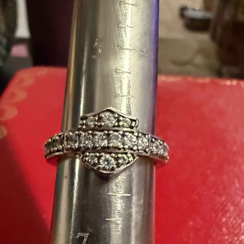 Harley-Davidson Sterling Silver CZ Eternity Band